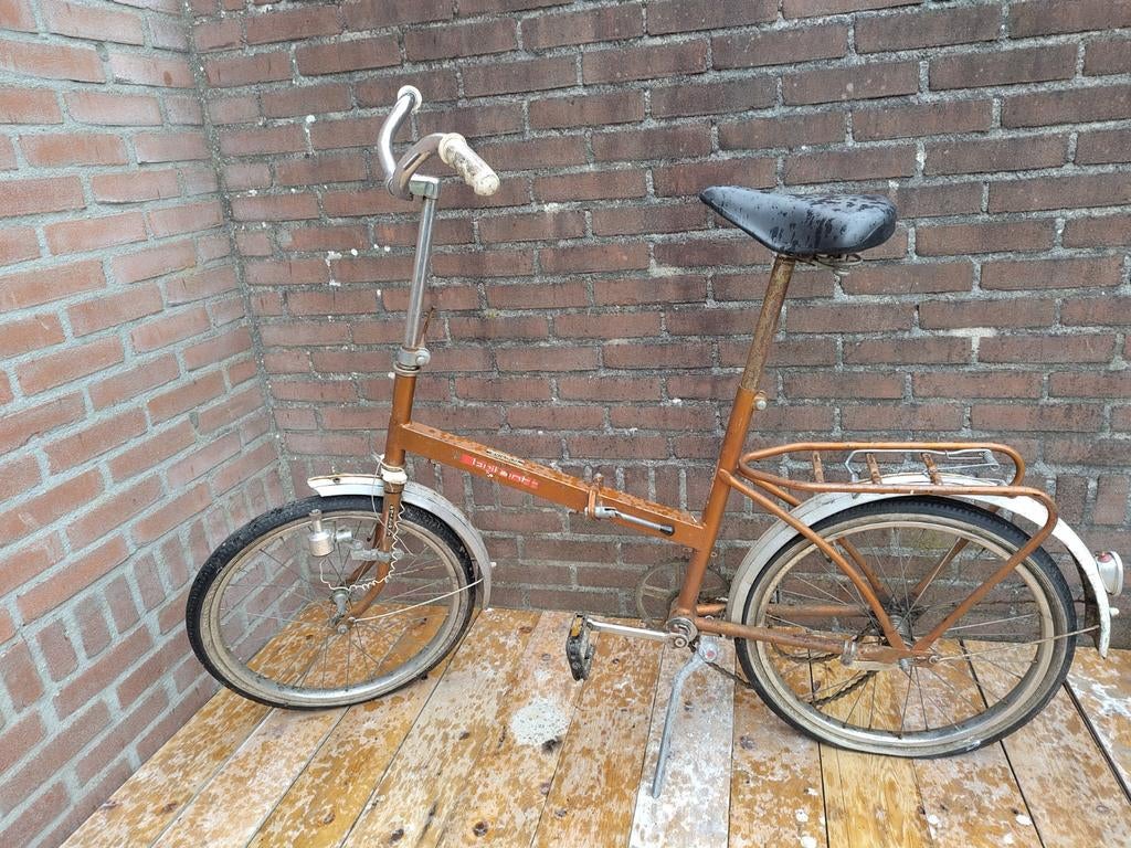 Brillant retro vouwfiets - vintage opvouwbare fiets, Gebruikt, 18 tot 20 inch, Deels opvouwbaar, Ophalen