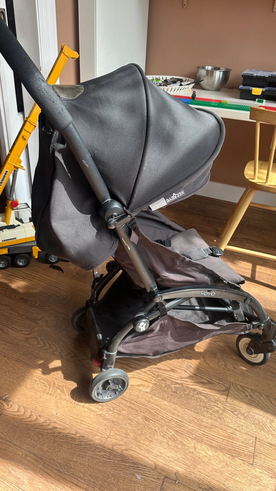 Babyzen Yoyo Zwart met Maxi-Cosi Adapters, Gebruikt, Met autostoeltje, Ophalen, Kinderwagen