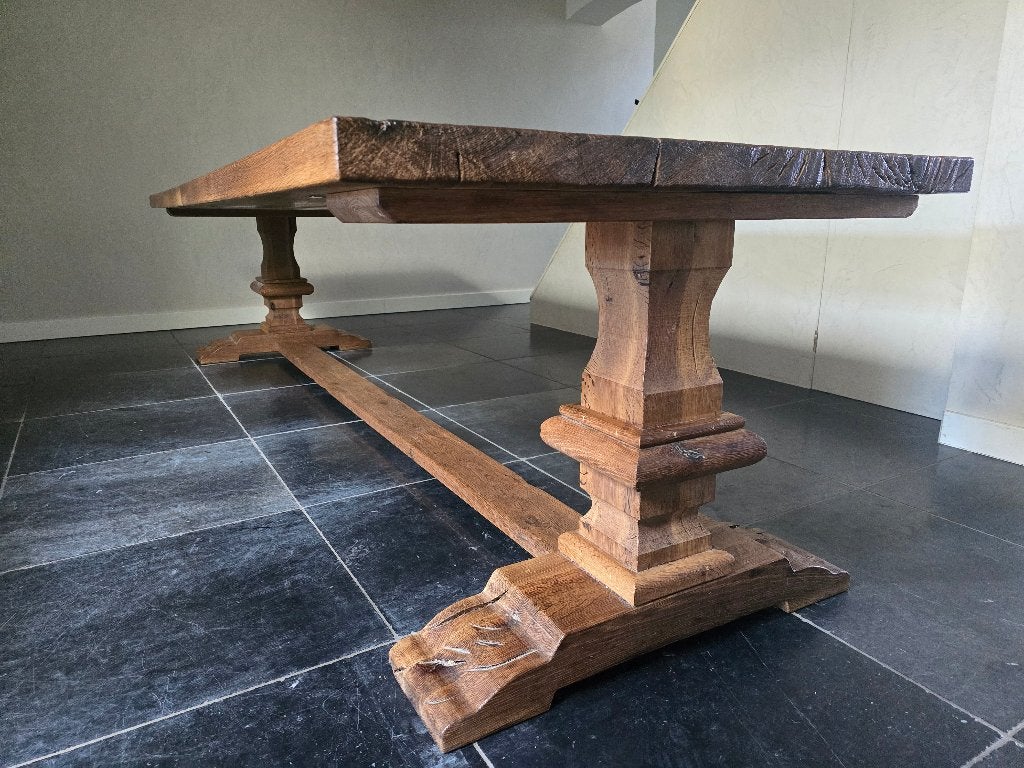 Eettafel Kloostertafel, Ophalen, Gebruikt, 100 tot 150 cm, 200 cm of meer