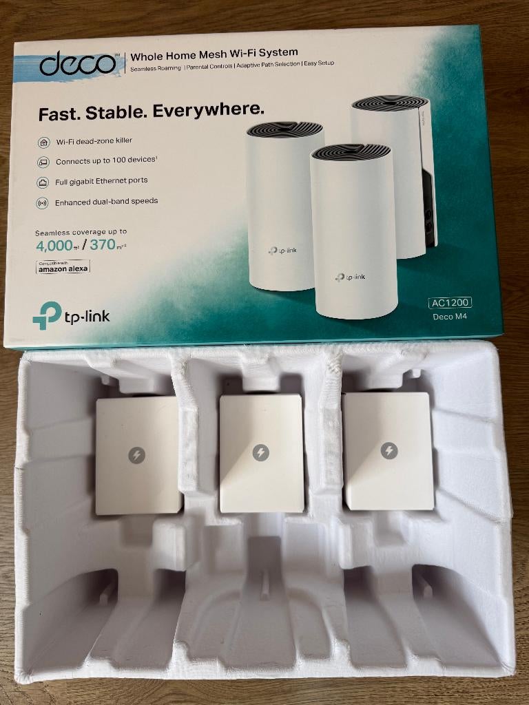 Ziggo TP-Link Deco M4 Mesh WiFi Systeem AC1200, Computers en Software, Routers en Modems, Ophalen of Verzenden, Gebruikt, Router