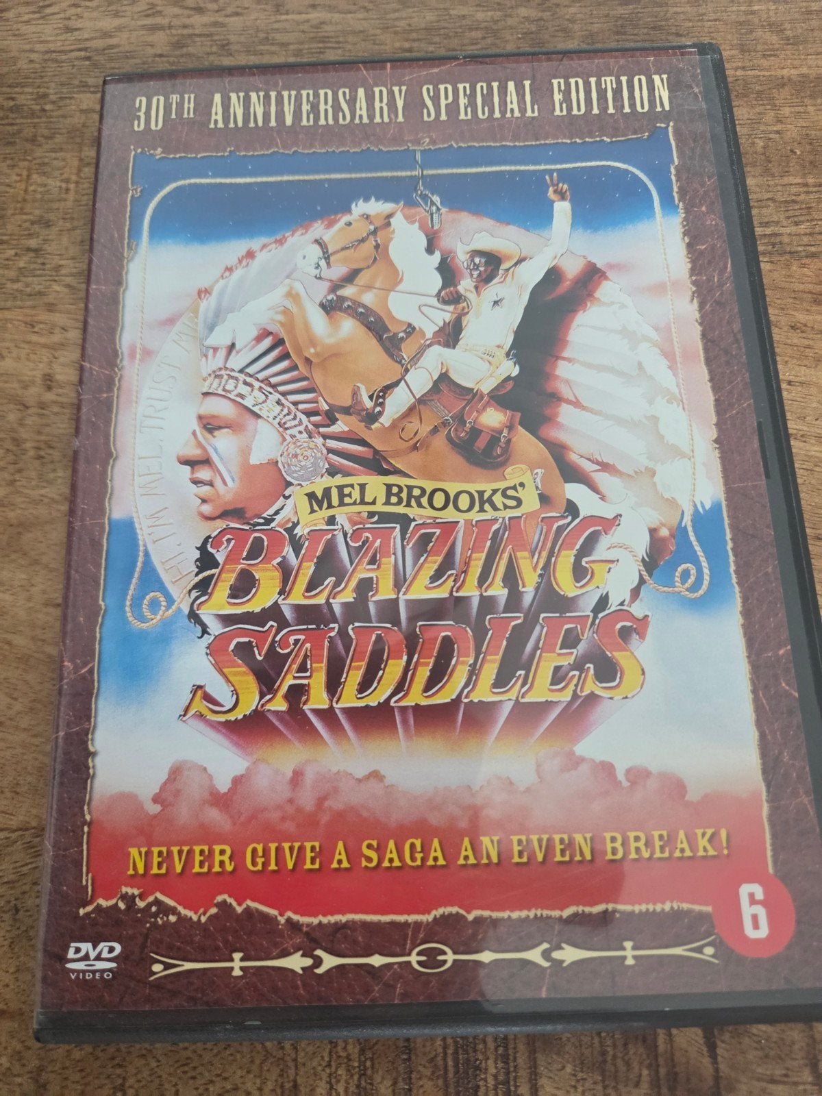 blazing saddles dvd (1974)mel brooks, Ophalen of Verzenden, 1960 tot 1980, Zo goed als nieuw, Actie en Avontuur