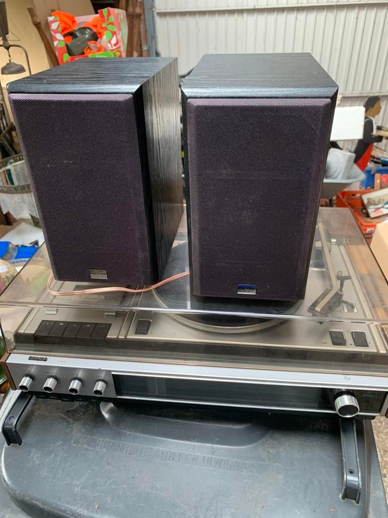 Vintage Philips platenspeler/cassette/radio, Verzenden, Gebruikt, Platenspeler, Philips