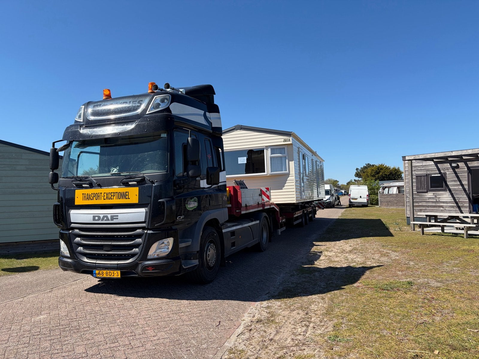 Stacaravan transport Nederland/België.