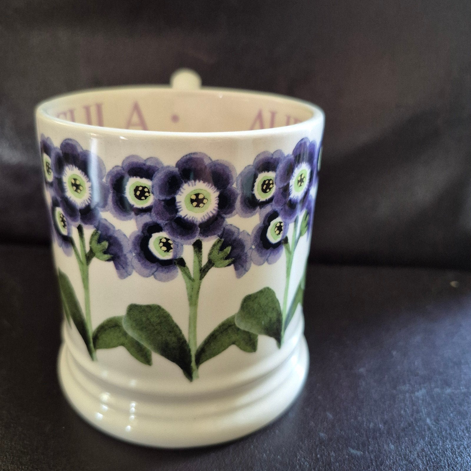 Emma Bridgewater mok 0.5 1/2pt Auricula Primula Sleutelbloem, Nieuw, Emma Bridgewater, Overige stijlen, Aardewerk