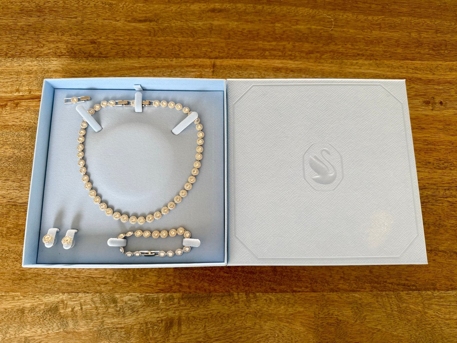 Swarovski Angelic Sieradenset - Ketting, Armband, Oorbellen, Sieraden, Tassen en Uiterlijk, Armbanden, Met kristal, Overige materialen