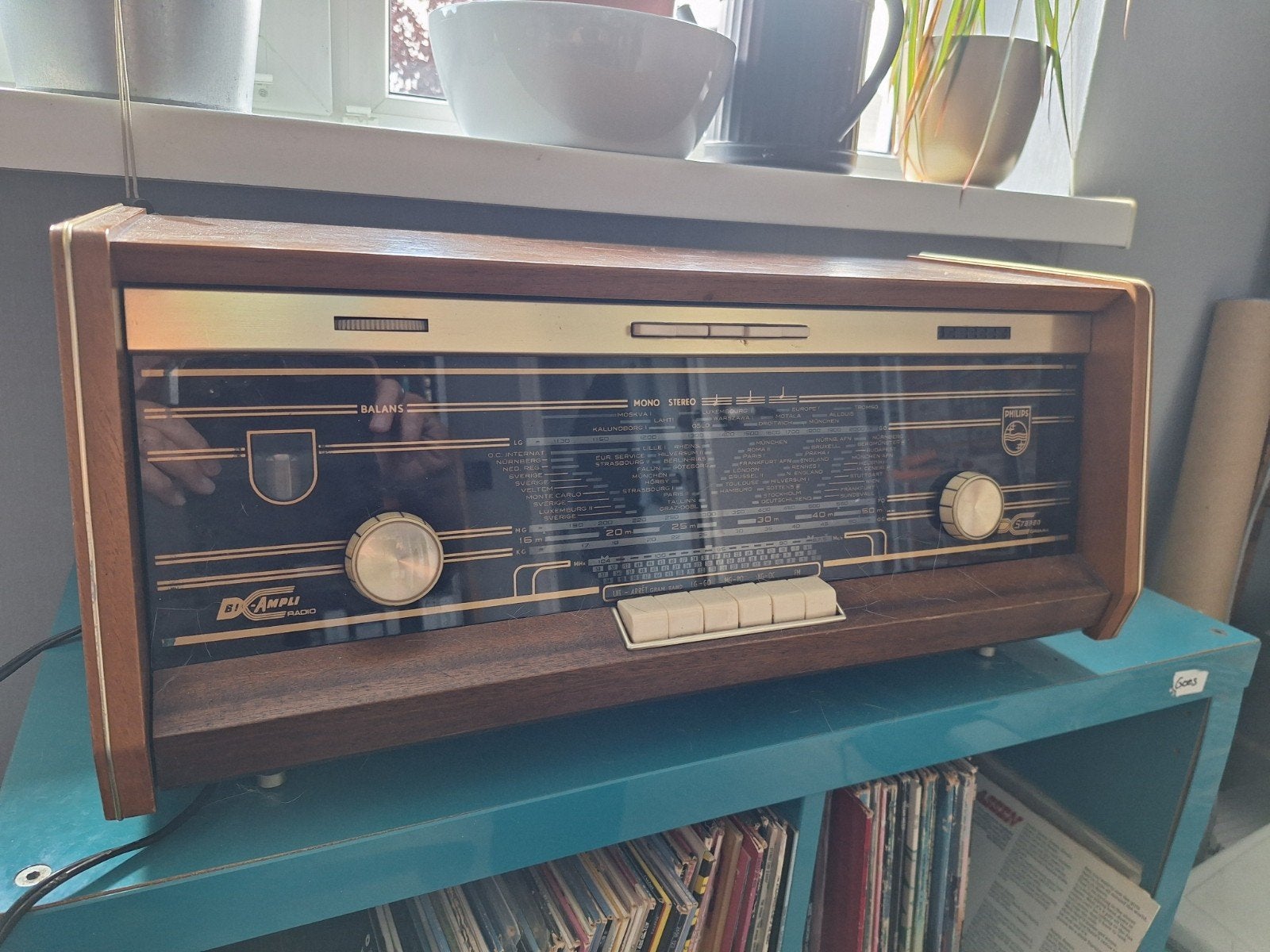 Philips BX523A/01 Vintage Radio - Jaren '50 buizenradio, Audio, Tv en Foto, Radio's, Ophalen, Gebruikt, Radio