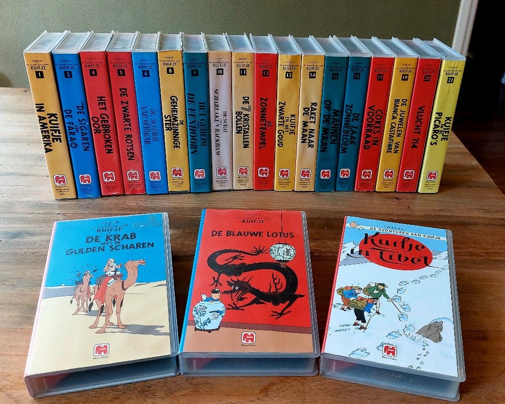 Kuifje videobanden, Boxset, Tekenfilm, Alle leeftijden, Zo goed als nieuw