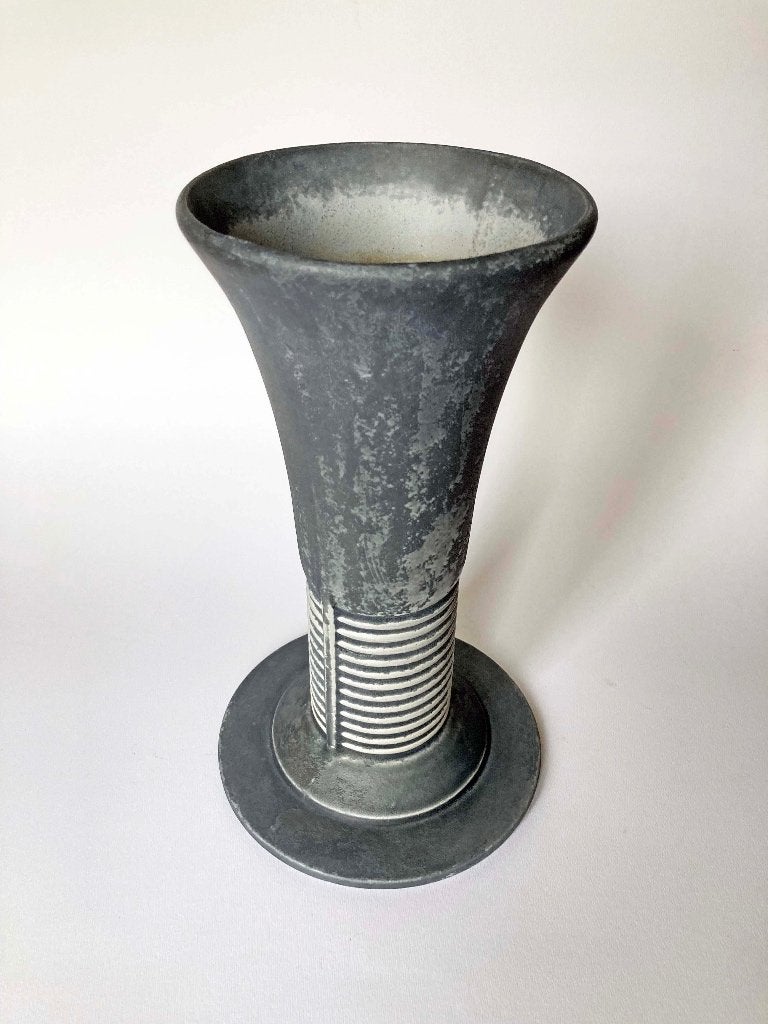Vintage Art Deco grafvaas, gietijzer, 30,5 cm hoog, Ophalen of Verzenden