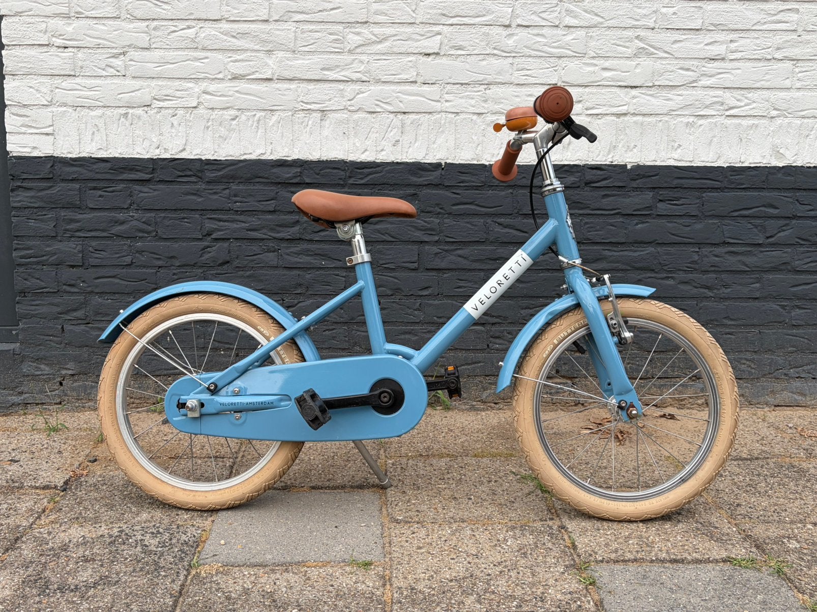 Veloretti Maxi Havana Blue kinderfiets 16 inch, Ophalen of Verzenden, Zo goed als nieuw, Terugtraprem, 16 tot 20 inch
