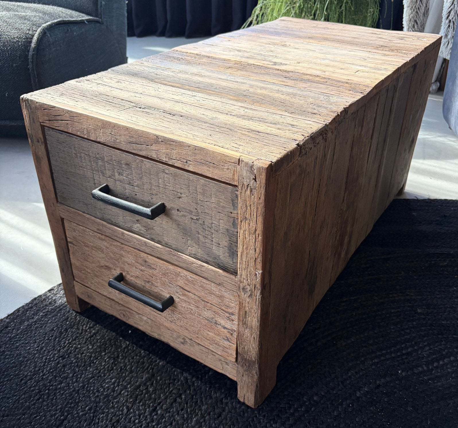Houten ladenkast met 2 lades, Ophalen, Minder dan 50 cm, 1 of 2 laden, 75 cm of meer