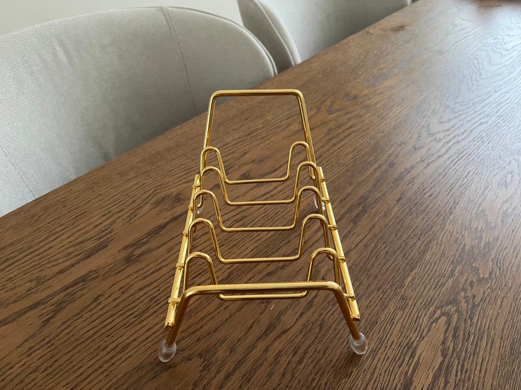 Gouden borden rekje, Overige materialen, Nieuw, Ophalen of Verzenden, Bord(en)