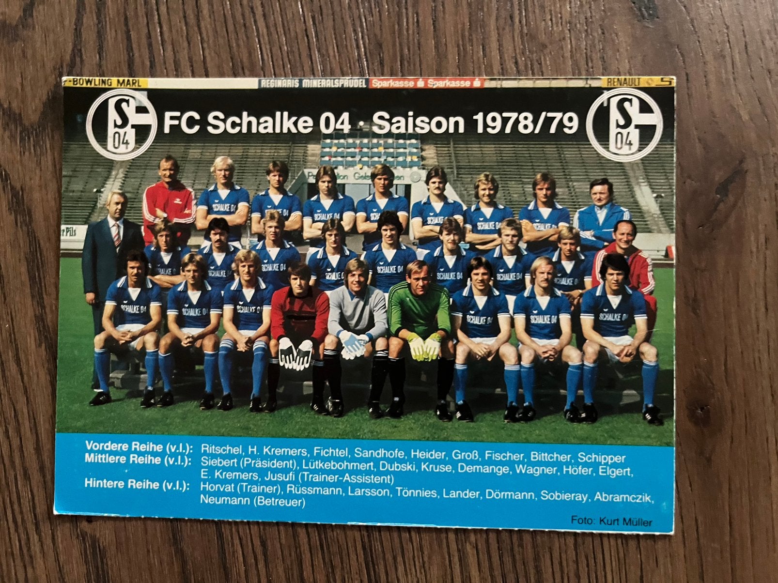 FOTO KAART SCHALKE 04. 78-79, Ophalen of Verzenden, Zo goed als nieuw, Buitenlandse clubs, Spelerskaart