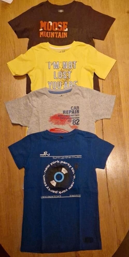4 NIEUWE T-shirts jongen, 128 (H&M, Jorn, Unlocked, C&A), H&M, Nieuw, Ophalen of Verzenden, Shirt of Longsleeve