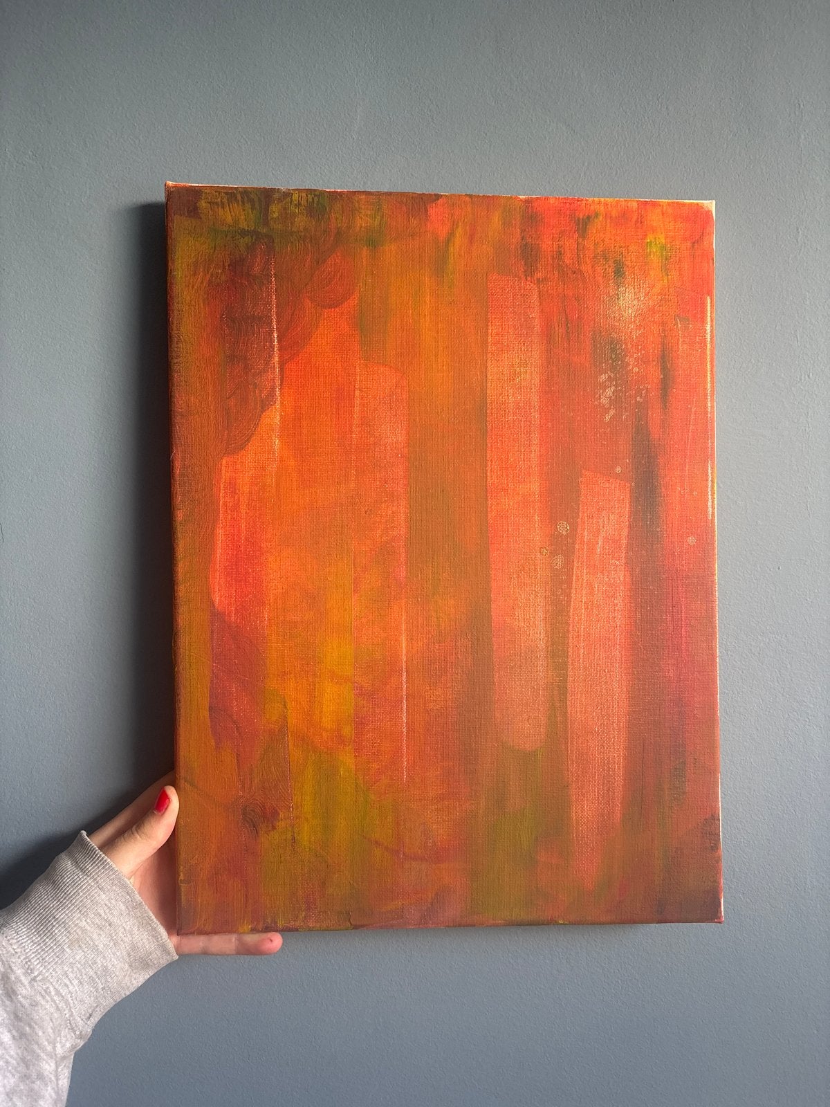 Abstract Schilderij in Warme Tinten, Verzenden