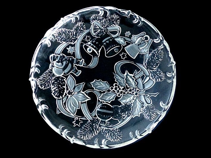 Walther Glas kerstschaal groot, Ophalen of Verzenden