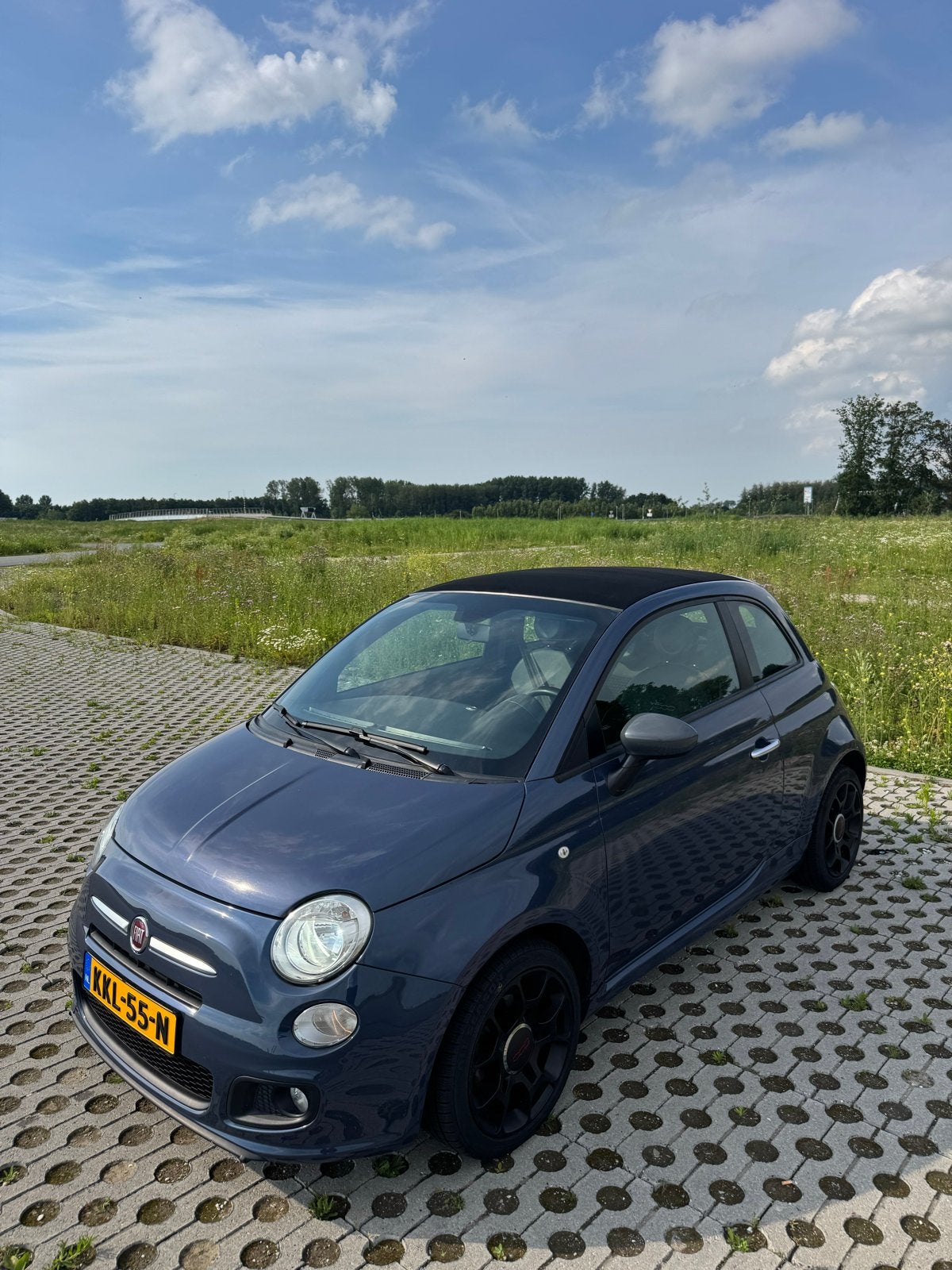 Fiat 500C Sport Cabrio 0.9 Twinair 105pk 6bak!, Voorwielaandrijving, Zwart, Handgeschakeld, Particulier