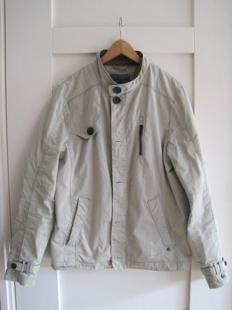 heren jack. Tussenjas. XL. Cast Iron.  Lengte 75 cm. katoen., Kleding | Heren, Beige, Maat 56/58 (XL), Ophalen of Verzenden, Zo goed als nieuw