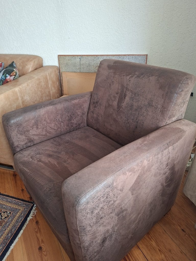 Comfortabele bruine fauteuil, Ophalen, Modern, Comfortabel, Gebruikt, Twee