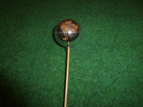 10 glimmende zilveren kerstballen op stok 35 cm lang, Diversen, Kerst, Ophalen of Verzenden, Zo goed als nieuw