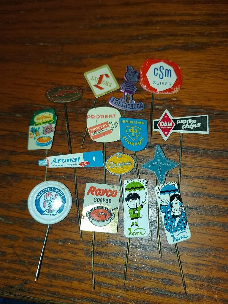 Voedsel merk pins, Verzenden, Gebruikt, Merk, Speldje of Pin