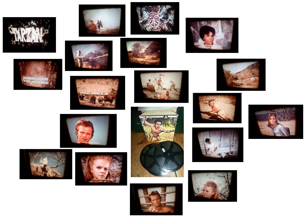 8mm film Tarzan Revenge - 3x120 - kleur - geluid - mooi, Ophalen of Verzenden, 16mm film