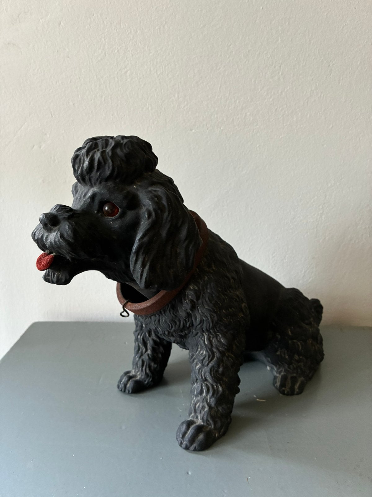 Vintage poedel hoedenplank hond, Ophalen of Verzenden, Gebruikt, Dier