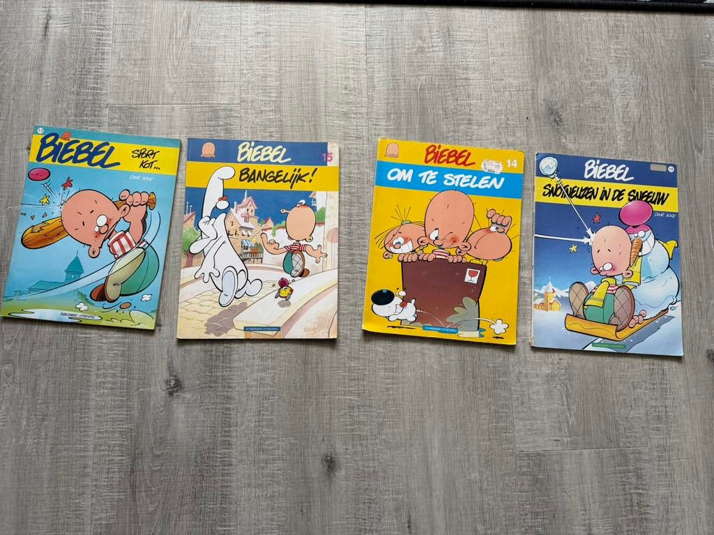 Biebel 12-13-14-15 uit ‘89 en ‘90., Boeken, Meerdere stripboeken, Ophalen of Verzenden, Zo goed als nieuw