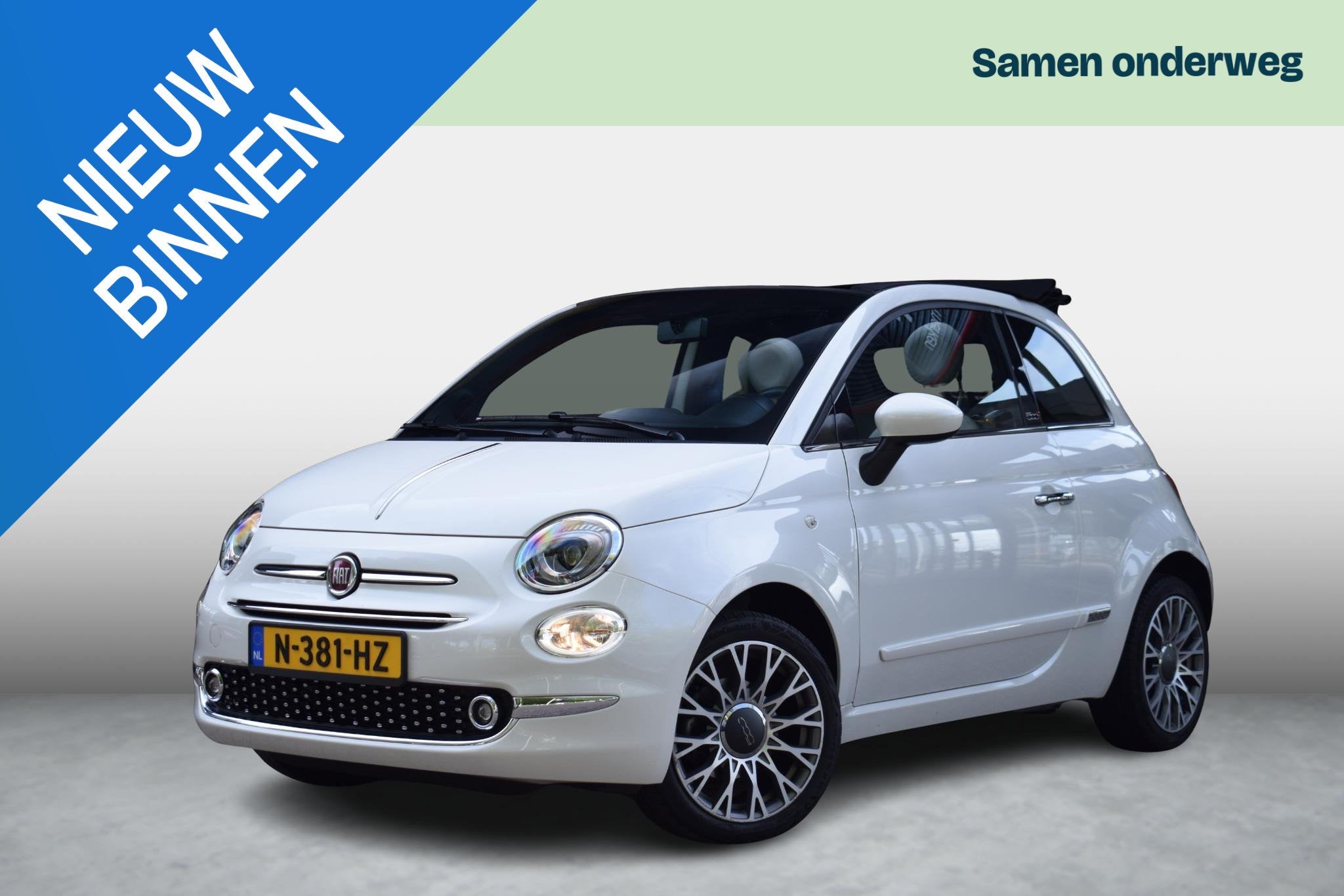 Fiat 500C 1.2 Star Automaat |GR NAVI|LEDER|LMV|PDC|CARPLAY|, Auto's, Startonderbreker, 4 cilinders, Cabriolet, 4 stoelen