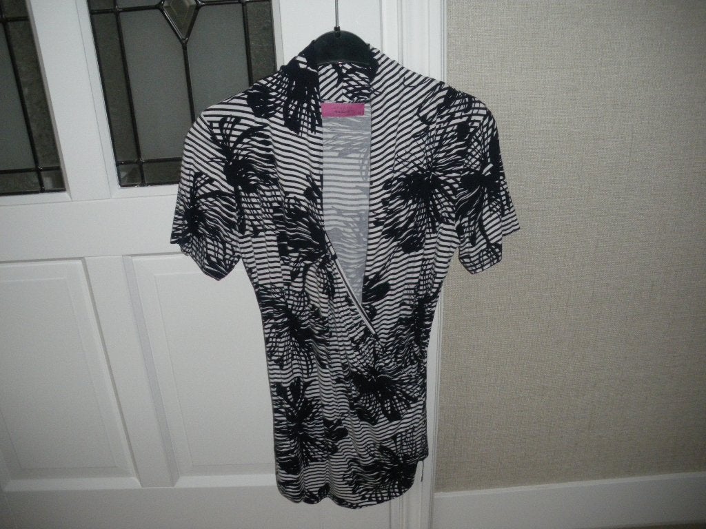 nieuw blauw wit overslag zomer shirt 38/40 studio anneloes, Ophalen of Verzenden, Nieuw, Maat 38/40 (M), Blauw