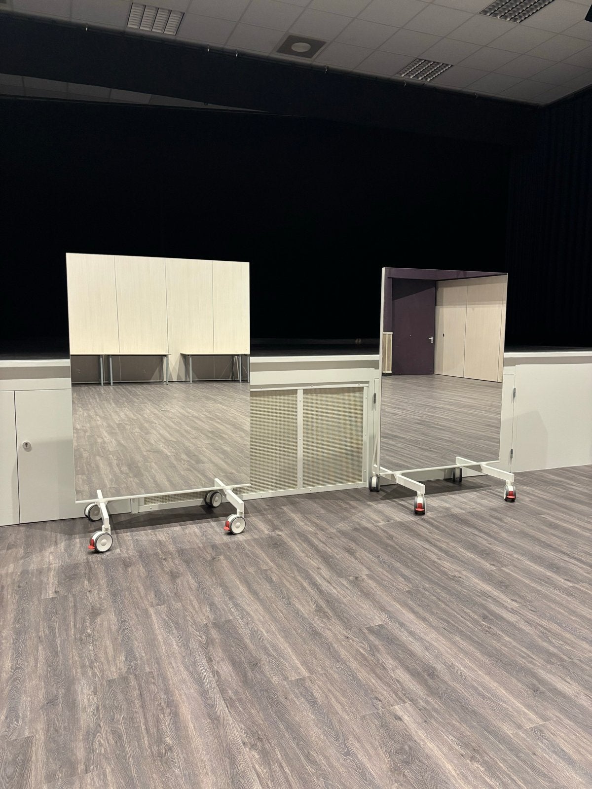 3 professionele verrijdbare spiegels – uitstekende staat, Ophalen, 125 cm of meer, Zo goed als nieuw, 150 tot 200 cm