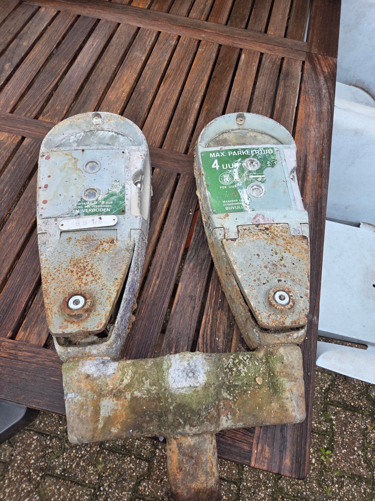 Oude parkeermeter - Decoratie/restauratie, Verzamelen, Overige Verzamelen, Gebruikt, Ophalen of Verzenden