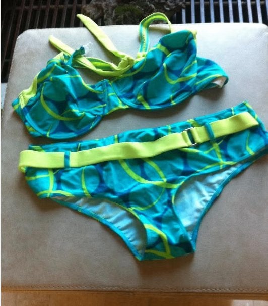 Bikini Naturama turquiose C cup mt 44 zgan, Ophalen, Overige kleuren, Naturama, Zo goed als nieuw