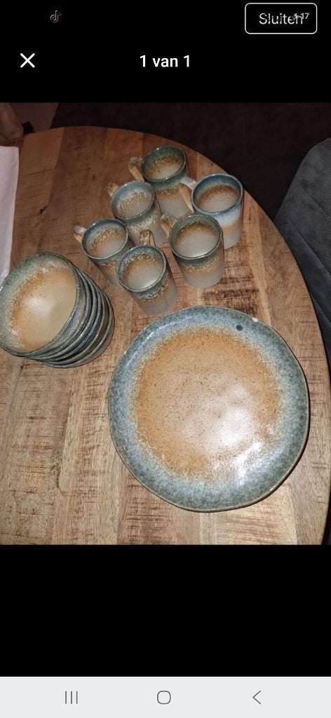 Servies, Huis en Inrichting, Keuken | Servies, Steen, Ophalen of Verzenden, Zo goed als nieuw, Overige stijlen