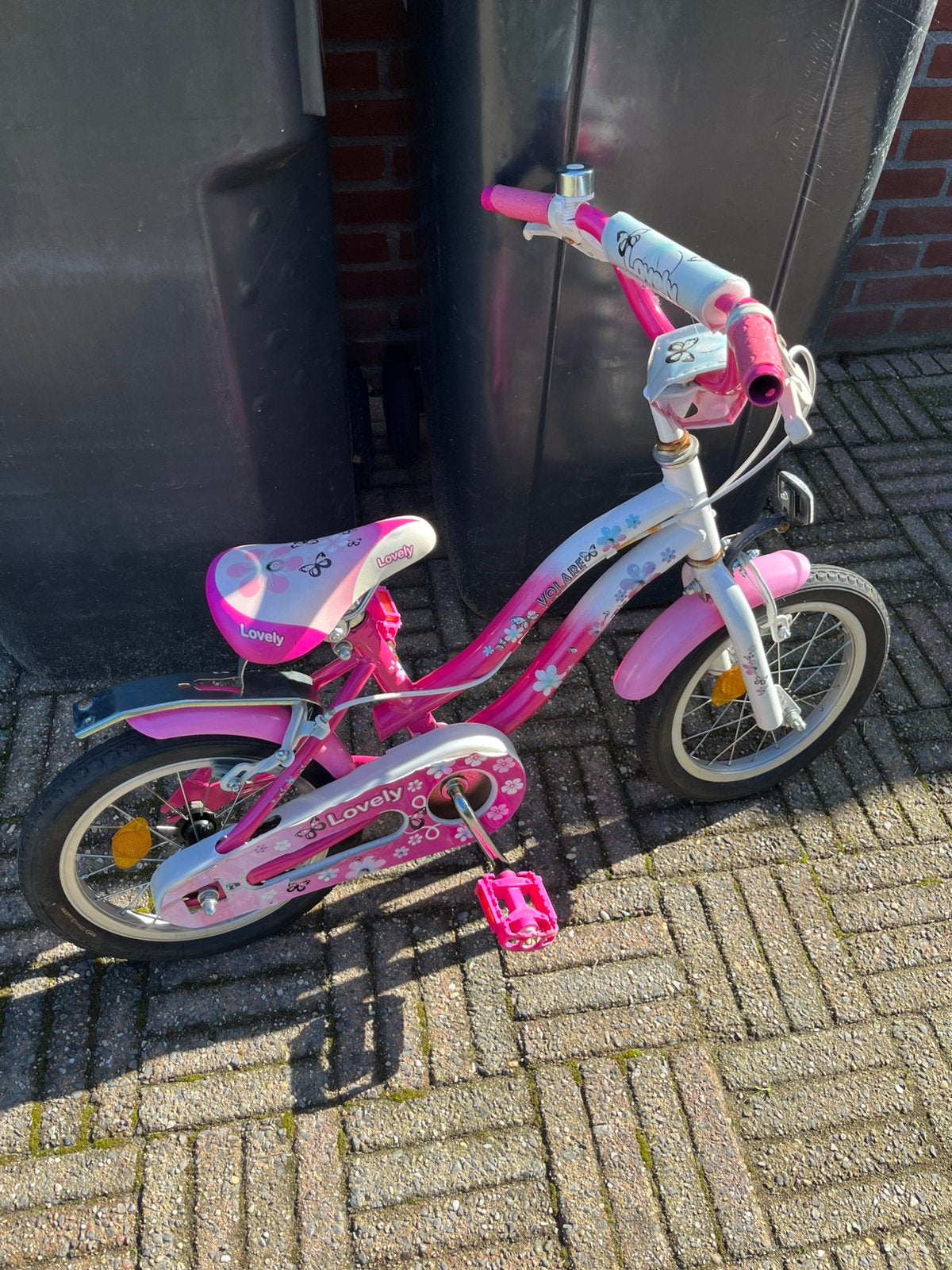 Meisjesfiets 4-6 jaar Volare Lovely, Ophalen, Gebruikt, 16 tot 20 inch, Zijwieltjes