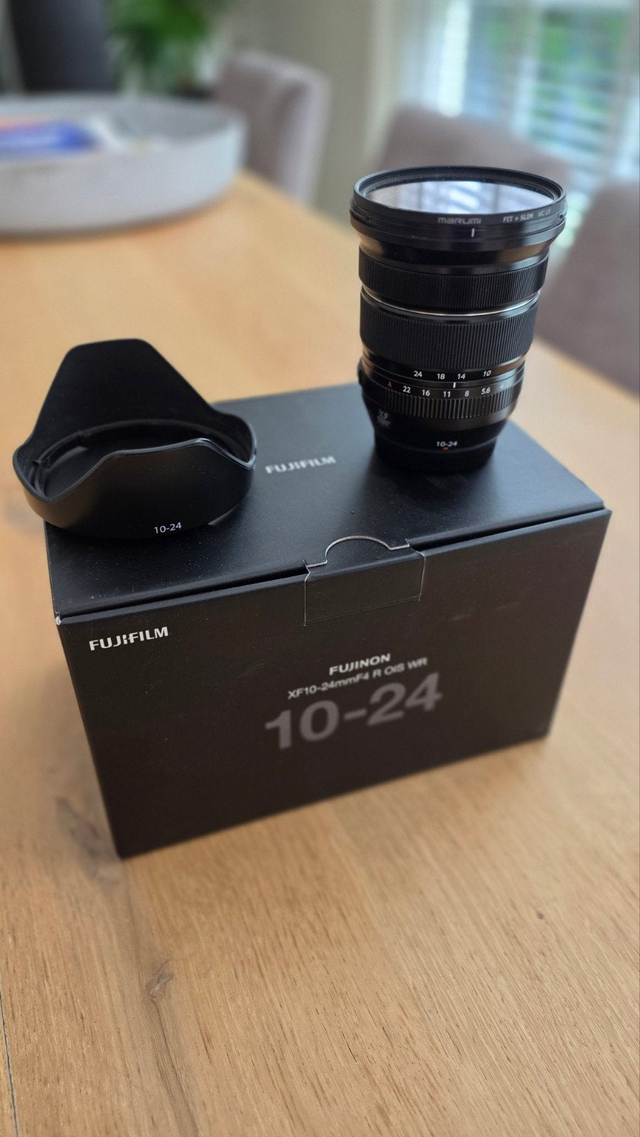 FUJIFILM FUJINON XF10-24mmF4 R OIS WR, Fujifilm, Zo goed als nieuw, Fujifilm X-mount, Zonnekap