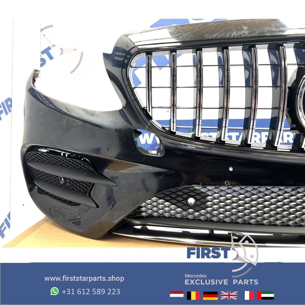 W213 AMG LINE VOORBUMPER COMPLEET + GT GRIL Mercedes E Klass, Auto-onderdelen, Carrosserie en Plaatwerk, Gebruikt, -, Voor, Ophalen of Verzenden
