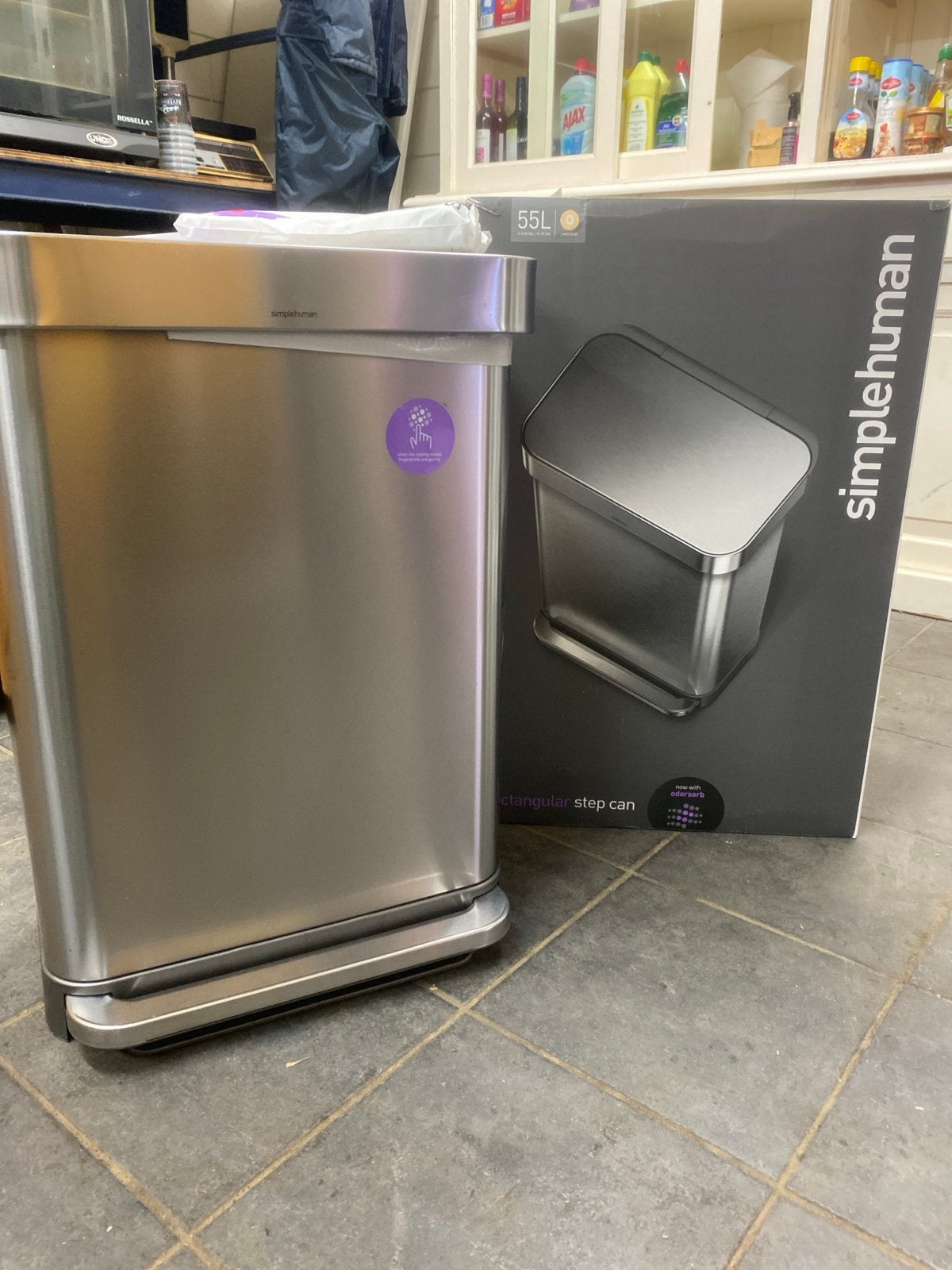Simplehuman Pedaalemmer 55L - Licht beschadigd, Met pedaal, Onbekend, 40 liter of meer, Ophalen of Verzenden