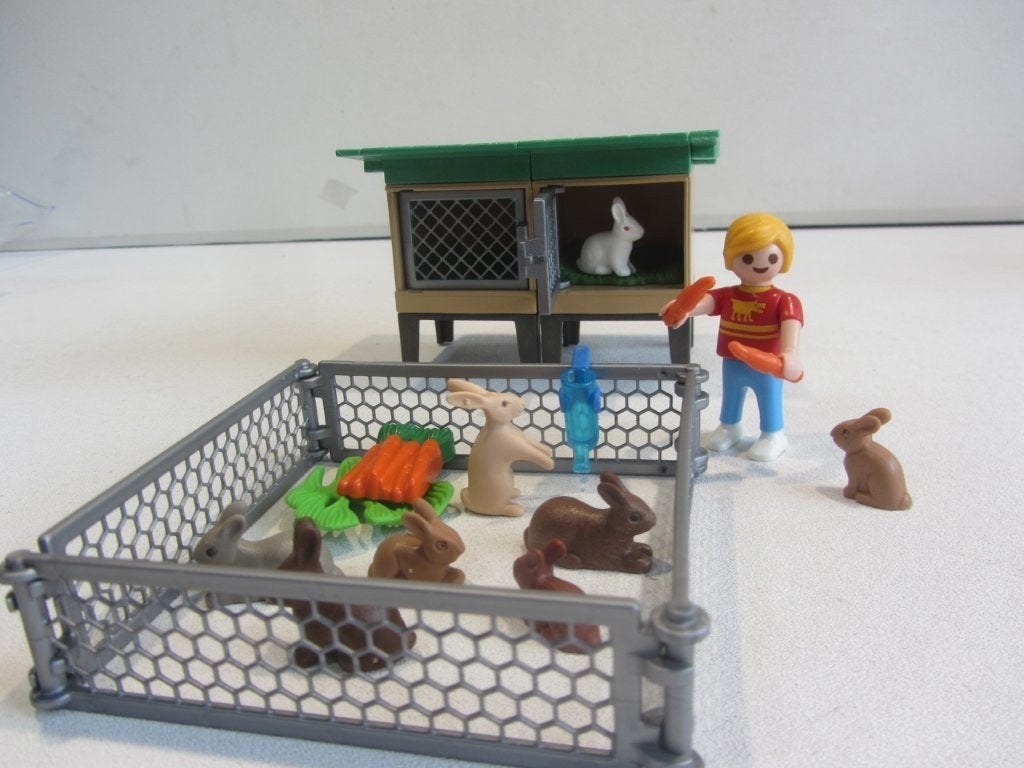 Playmobil Kind met Konijnenhok met buitenren - 6140, Kinderen en Baby's, Ophalen of Verzenden, Gebruikt, Losse onderdelen