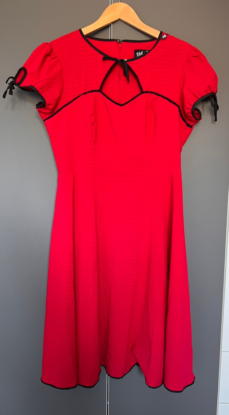 Nieuw! Hell Bunny Casey Rode Jurk - Maat 2XL, Kleding | Dames, Jurken, Ophalen, Maat 46/48 (XL) of groter, Nieuw, Knielengte