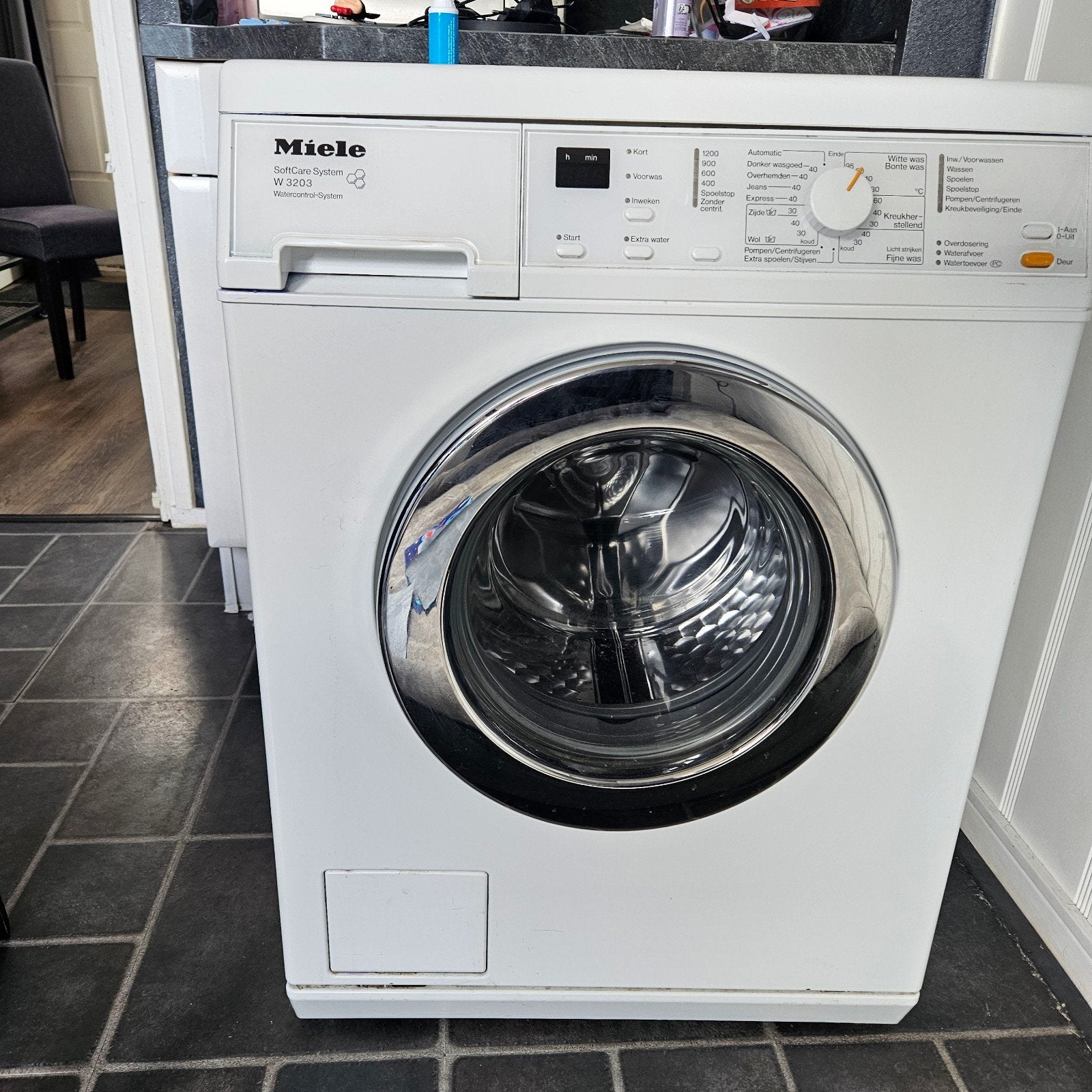 Miele W 3203 SoftCare System Wasmachine en Siemens droger, Witgoed en Apparatuur, Ophalen, Gebruikt, Voorlader, Kort programma