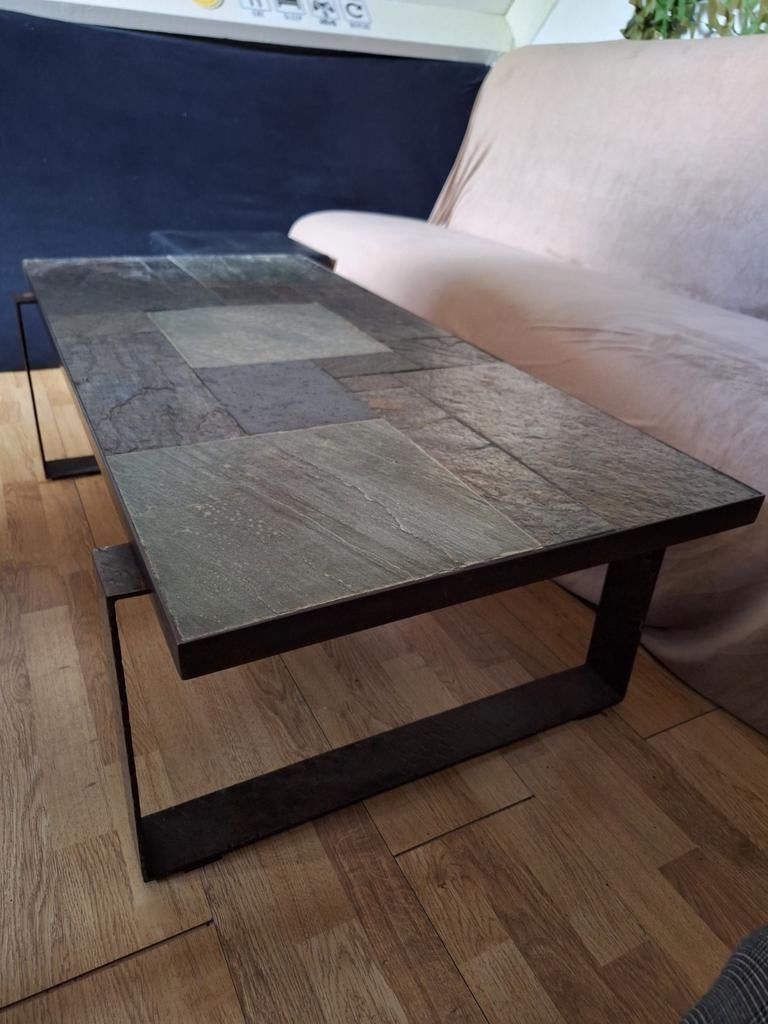 Vintage Mid - Century Brutalist Coffee Table., Ophalen, 100 tot 150 cm, 50 tot 100 cm, Minder dan 50 cm