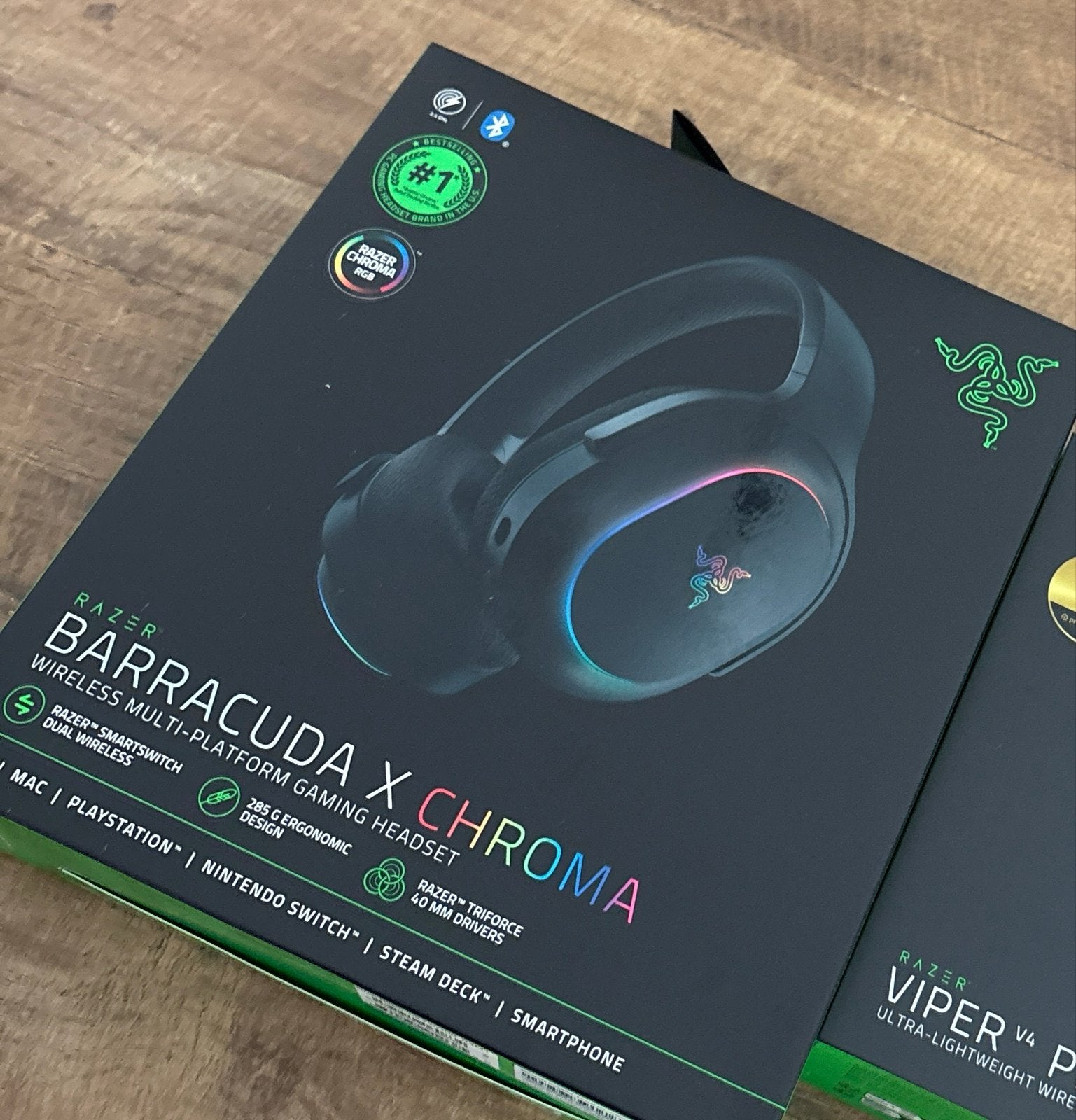 Razer Barracuda X Chroma Draadloze Gaming Headset, Computers en Software, Headsets, Nieuw, On-ear, Draadloos, Gaming headset, Ophalen of Verzenden