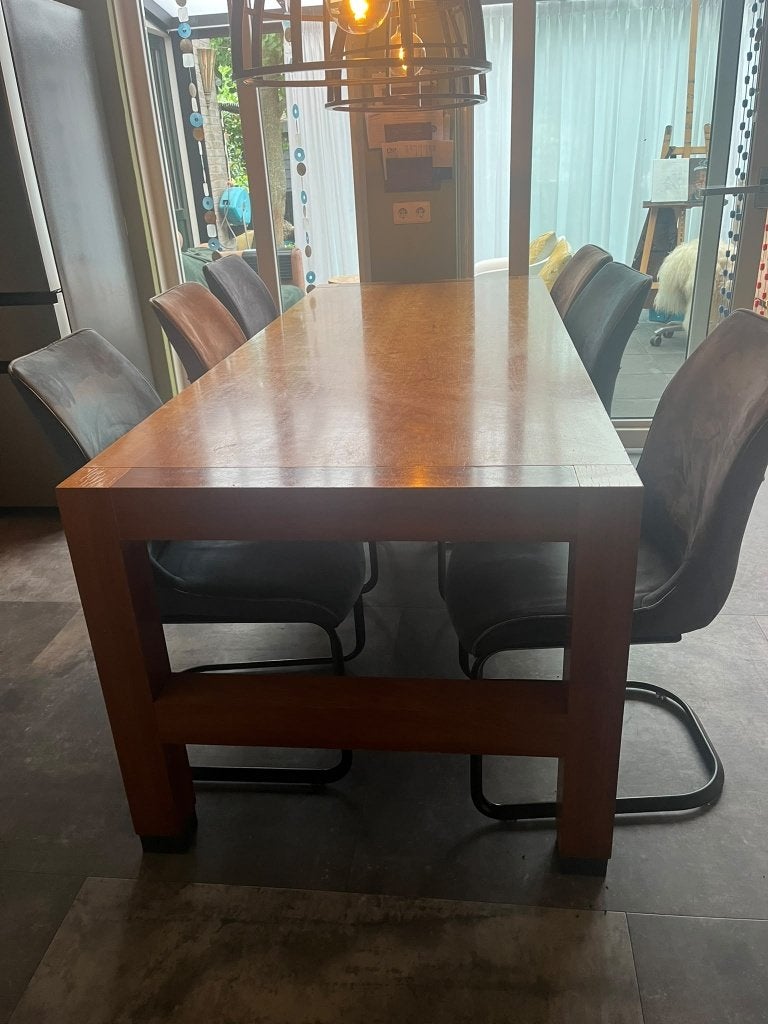 Eettafel, Huis en Inrichting, Ophalen, Overige materialen, Gebruikt, 200 cm of meer