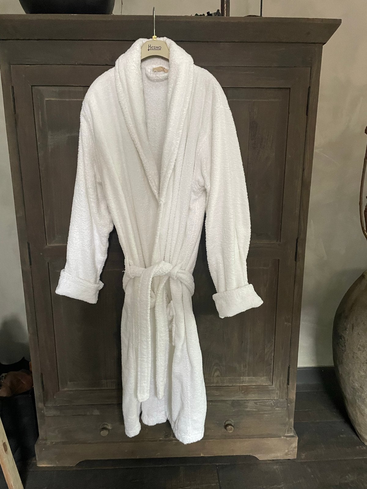 Walra Badjas L/XL Wit 100% Katoen - 112cm Lengte, Ophalen of Verzenden, Zo goed als nieuw, Wit