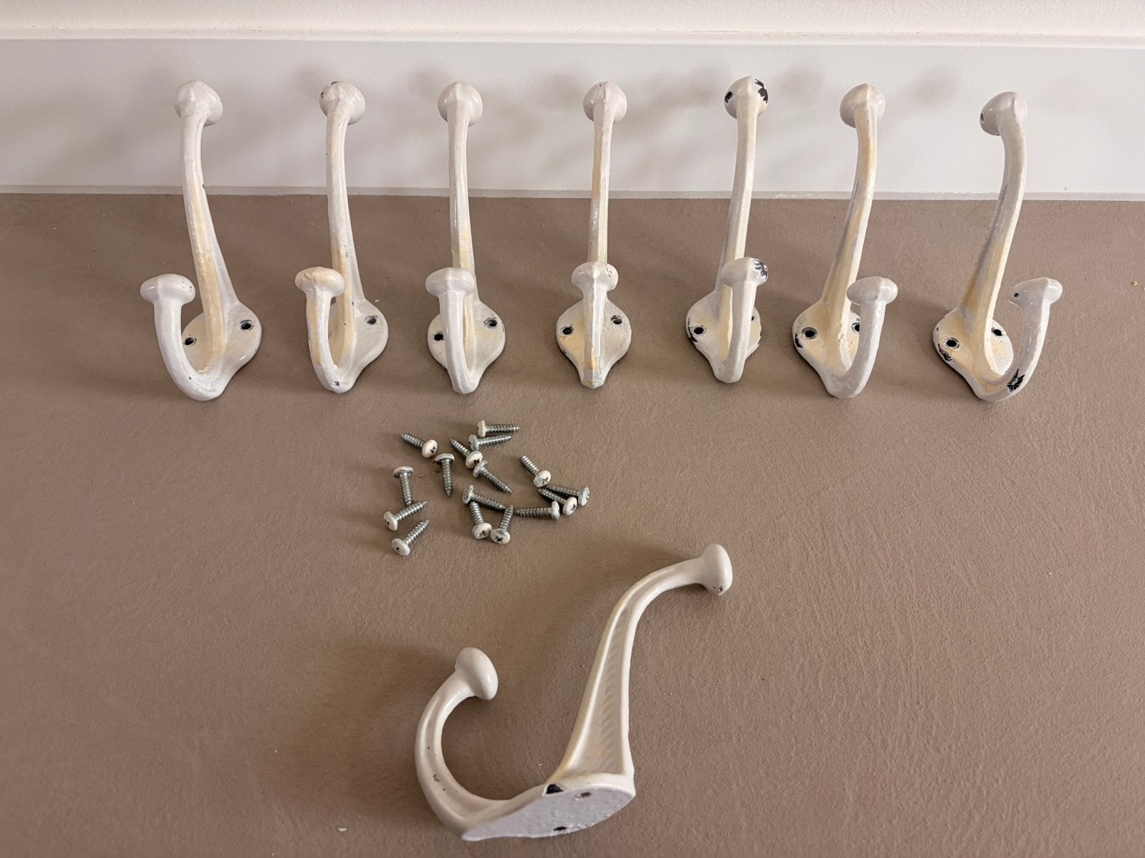 Kapstokhaken staal, Gebruikt, Wandhaken, Ophalen of Verzenden, Minder dan 100 cm