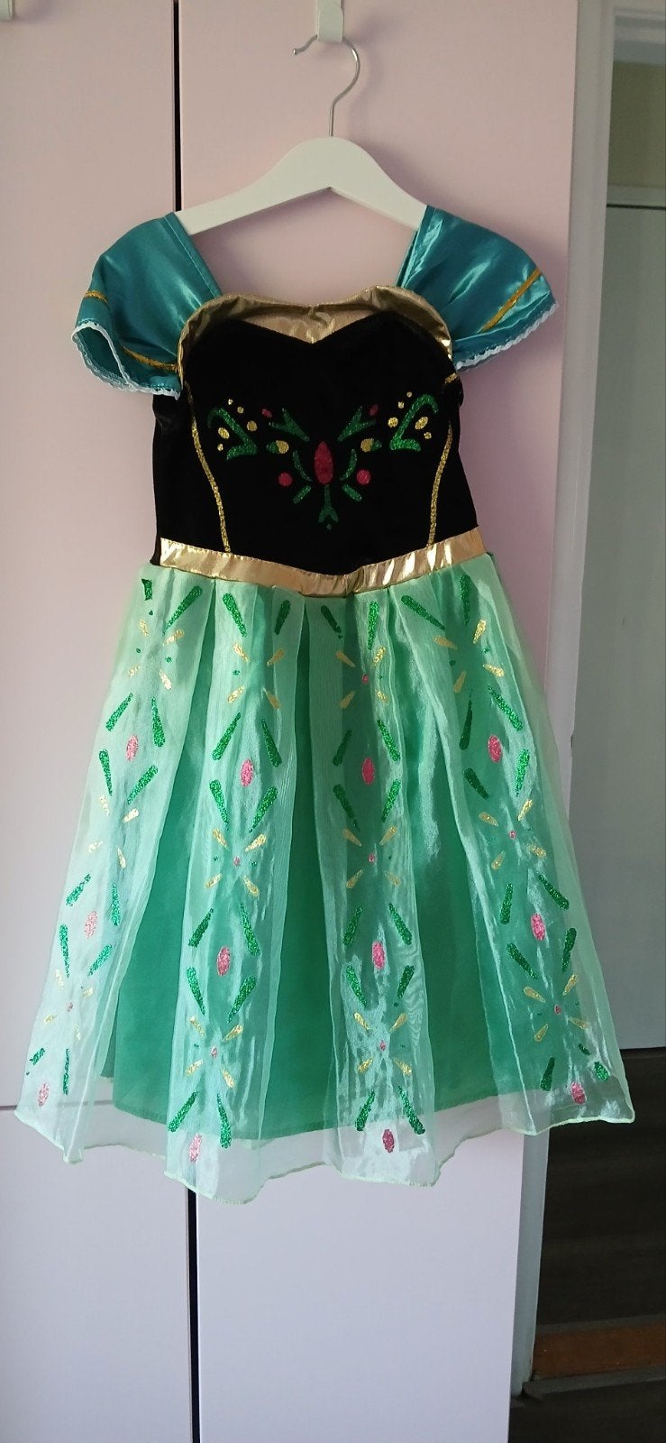 Prachtige Anna jurk - Frozen verkleedjurk maat 100, Kinderen en Baby's, Ophalen