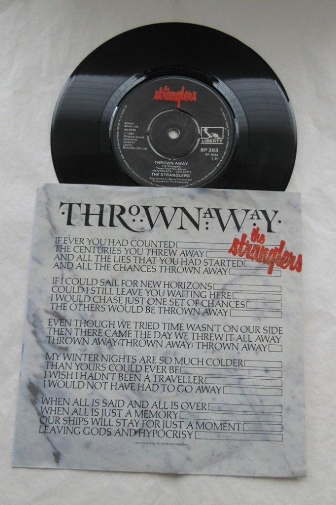 The Stranglers, Thrown Away  1981 New Wave, Cd's en Dvd's, Gebruikt, 7 inch, Ophalen of Verzenden, Fotohoes