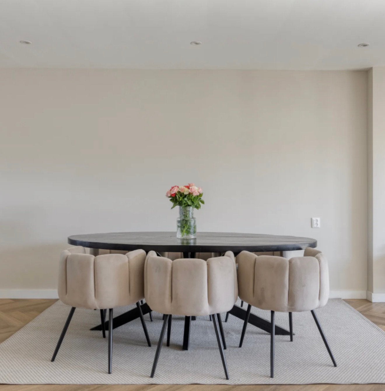 Eettafel met 6 stoelen, Ophalen of Verzenden, Zo goed als nieuw, Vijf personen of meer, 200 cm of meer