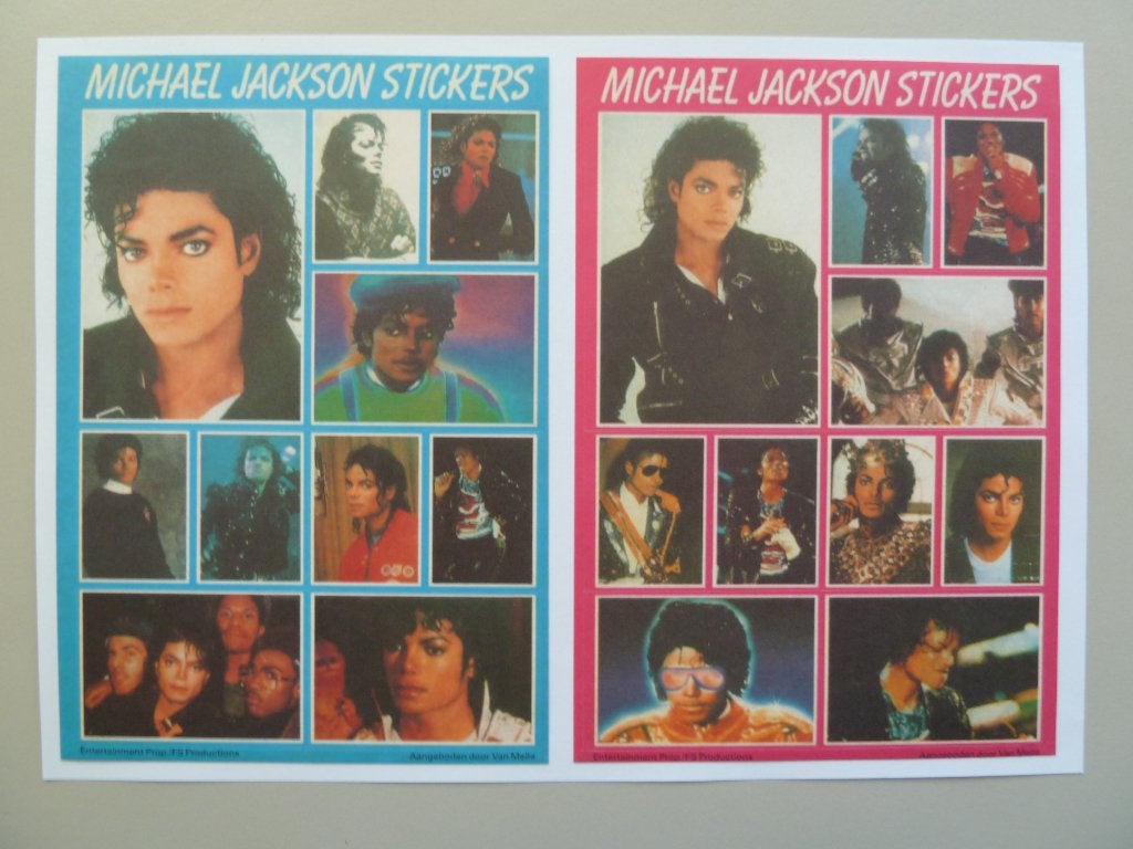 nr1 Stickers Michael Jackson, Verzamelen, Ophalen of Verzenden, Zo goed als nieuw, Foto of Kaart
