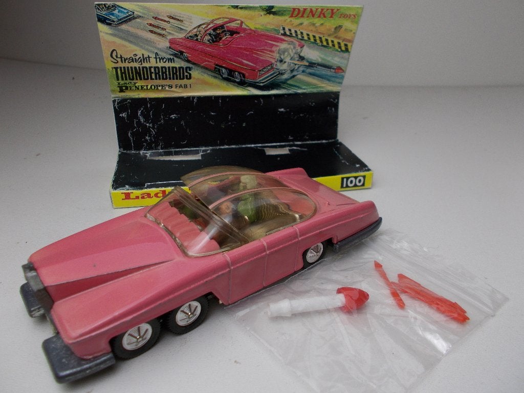 1966 Dinky Toys 100. FAB 1. Uit Thunderbirds + DOOS (-C-), Ophalen of Verzenden, Zo goed als nieuw, Auto, Dinky Toys